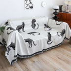 SOGA Two-seater White Sofa Cover Leopard Print 180x260cm Polyester $ 102