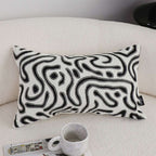 SOGA 2X 30cm Black White Abstract Swirl Pattern Decorative Throw Pillow $ 140