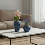 SOGA Home & Living Bundle – Blue with White Mini Floral Ceramic Vases for Elegant Home Decor $ 161