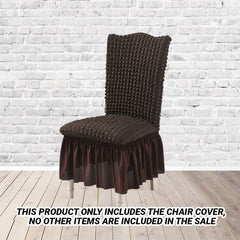 SOGA 2X Coffee Chair Cover Seat Protector with Ruffle Skirt Stretch Slipcover Wedding Party Home Decor