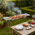 SOGA Kitchenware Bundle – Stainless Steel Skewers Grill, Silver Grilling Plate & Sauce Pan $ 168