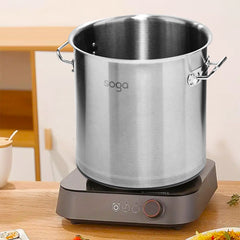 SOGA Stock Pot 130L Top Grade Thick Stainless Steel Stockpot 18/10 Without Lid