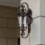 Vintage Lantern 6X 70cm Aluminum & Glass Wall Light Classic Lantern Design Elegant Outdoor Antique Inspired Wall Lamp