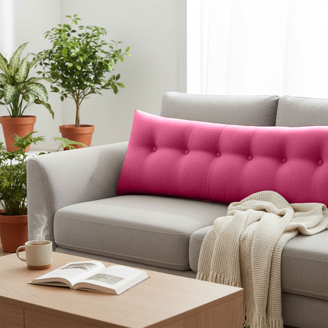 SOGA 2X 180cm Crabapple Red Triangular Wedge Bed Pillow Headboard Backrest Bedside Tatami Cushion Home Decor