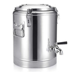 SOGA 2X 12L Stainless Steel Insulated Stock Pot Dispenser Hot & Cold Beverage Container With Tap