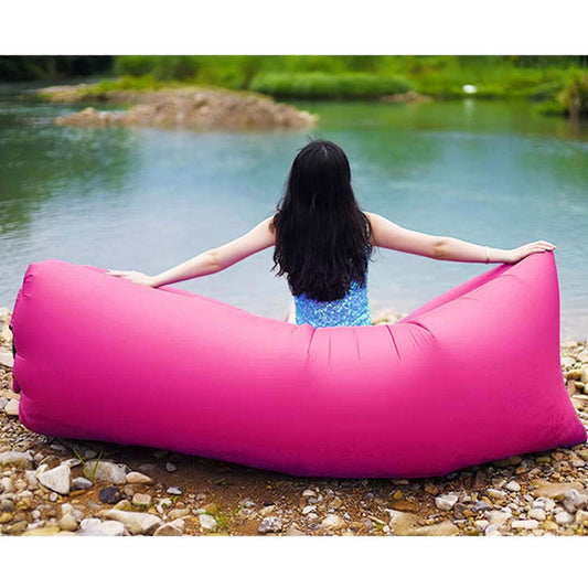 2X Fast Inflatable Sleeping Bag Lazy Air Sofa Pink