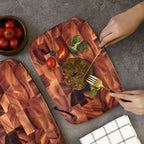 SOGA 32cm Premium End Grain Wooden Acacia Cutting Board Food Prep Kitchen