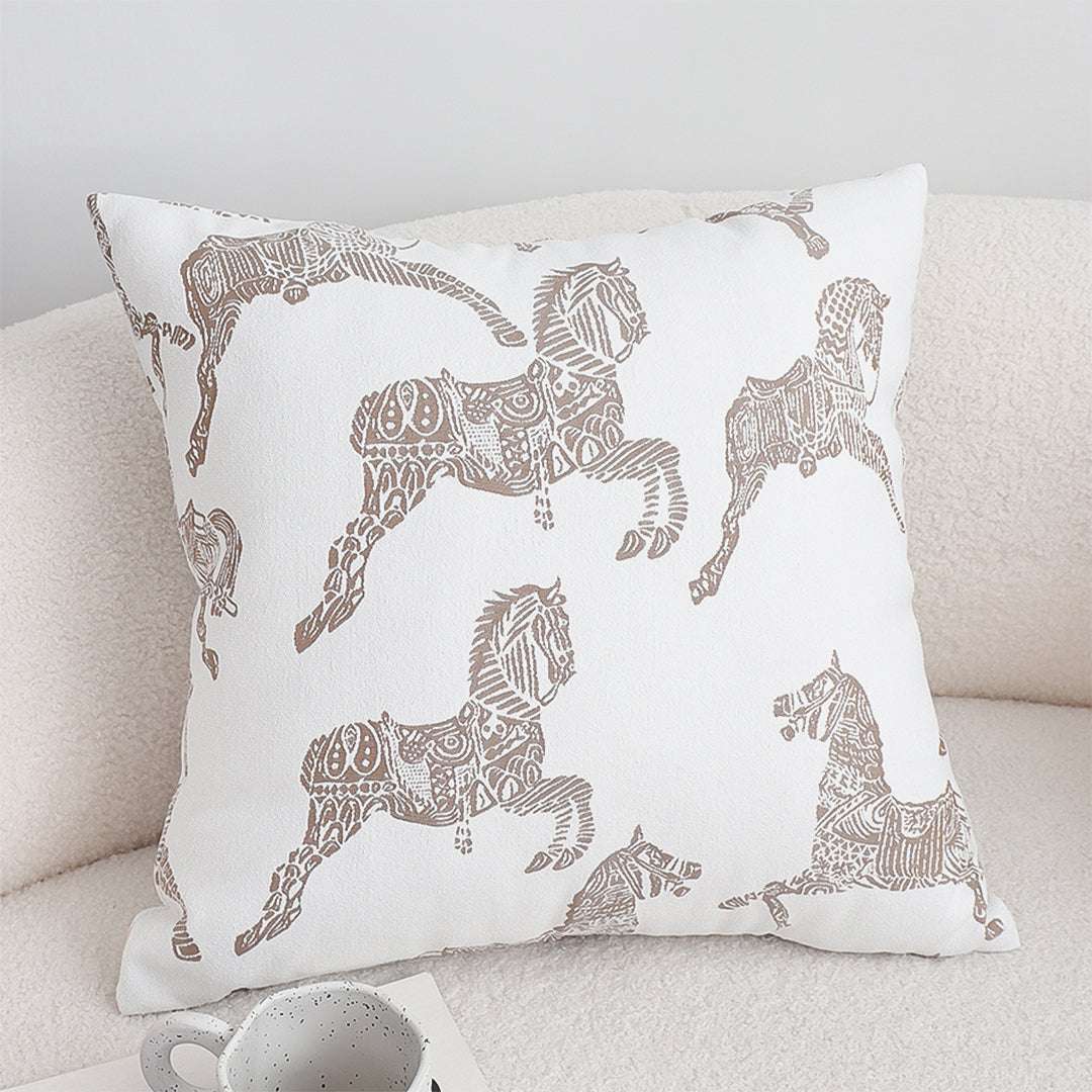 SOGA 2X 50cm White Decorative Horse Pattern Cushion Throw Pillow $ 142