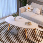 SOGA 80x40cm White Living Room Nordic Coffee Table Simple Modern Home Style
