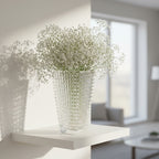 SOGA 28cm Handcrafted Clear Glass Vase Classic Design for Home Decor