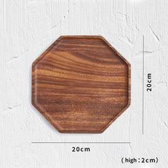 SOGA 2X 20cm Octagon Wooden Acacia Food Serving Tray Charcuterie Board Centerpiece  Home Decor