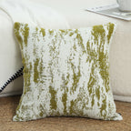 SOGA 2X 50cm Throw Pillow White and Olive Green Deluxe Polyester Fiber and Cotton for Home Decor
