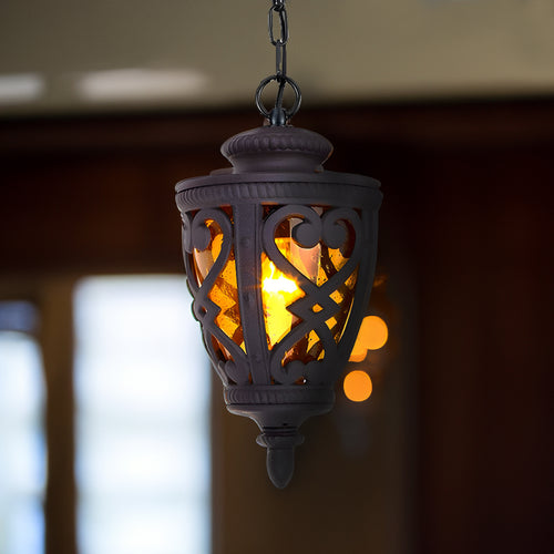 Vintage Lamp 6X 48cm  Aluminum Glass Lantern Chandelier for Home Decor