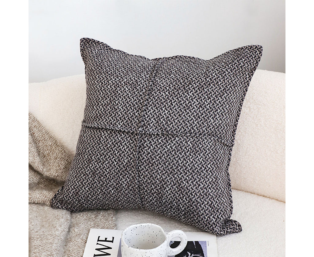 SOGA 45cm Modern Herringbone Textured Woven Square Throw Pillow