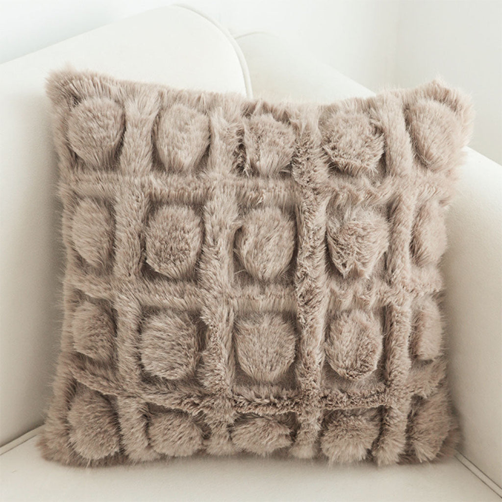 SOGA 45cm Wabi-sabi Herringbone Plush Square Throw  Pillow