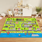 SOGA 120cm Kids Rug Street Map Play Mat Educational Baby Theme Park Area Rugs