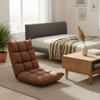 SOGA Home & Living Bundle – Yellow Zigzag Knitted Throw Blanket & Coffee Adjustable Recliner $ 0