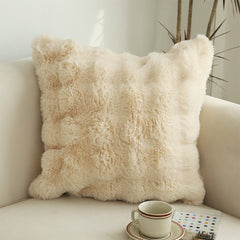 SOGA 2X 50cm Throw Pillow Light  Camel Color with Rabbit  Square Cushion for Living Room Home Decor
