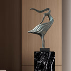 SOGA 65cm Black Abstract Dancer Sculpture – Décor