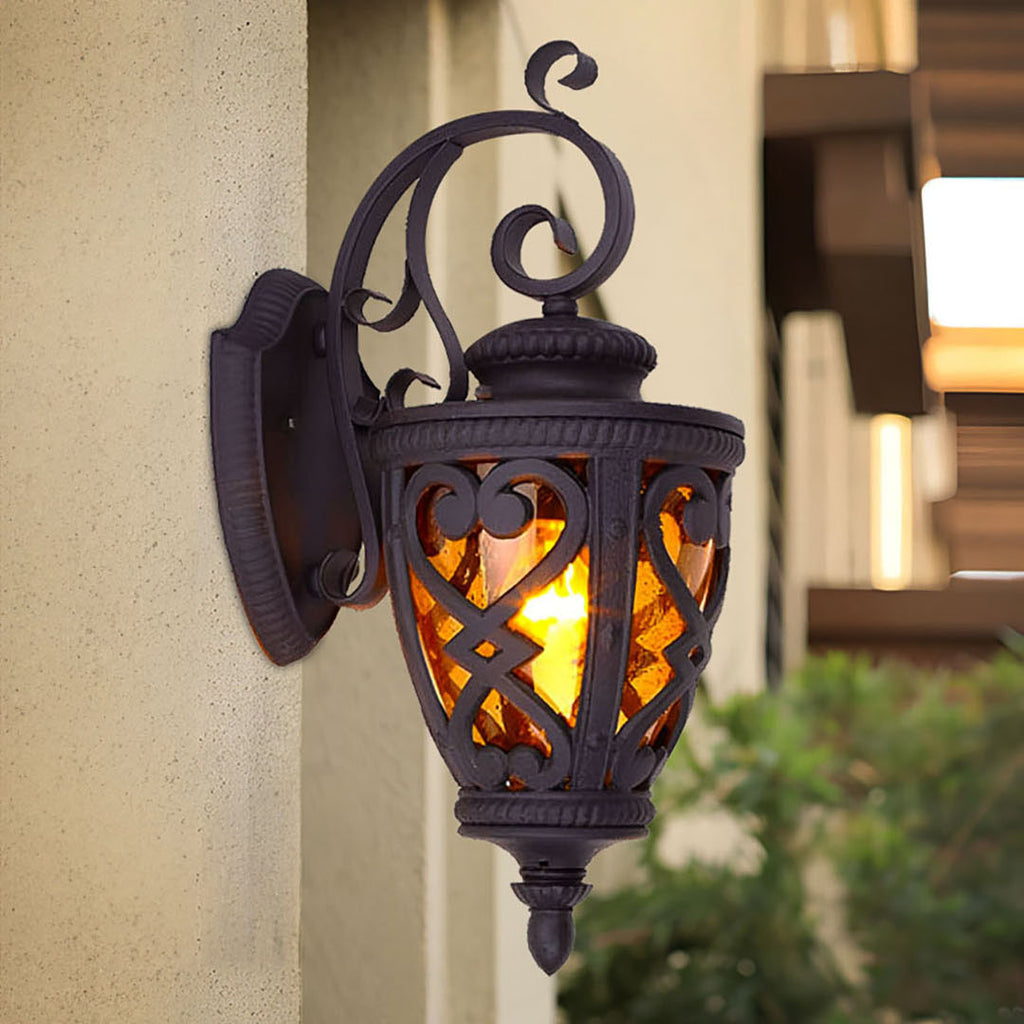 Vintage Lantern 2X 57cm Outdoor Antique Bronze Wall Sconce Classic Rustic Exterior Light Fixture