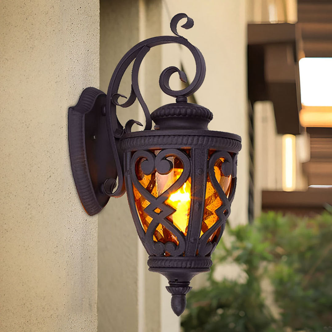 Vintage Lantern 2X 57cm Outdoor Antique Bronze Wall Sconce Classic Rustic Exterior Light Fixture