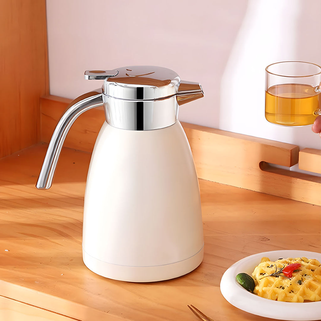 SOGA 2X 1.8L Stainless Steel Water Bottle Insulated Vacuum Flask Coffee Jug Thermal White