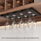 SOGA 2X 33.3cm Wine Glass Holder Hanging Stemware Storage Organiser Kitchen Bar Restaurant Decoration