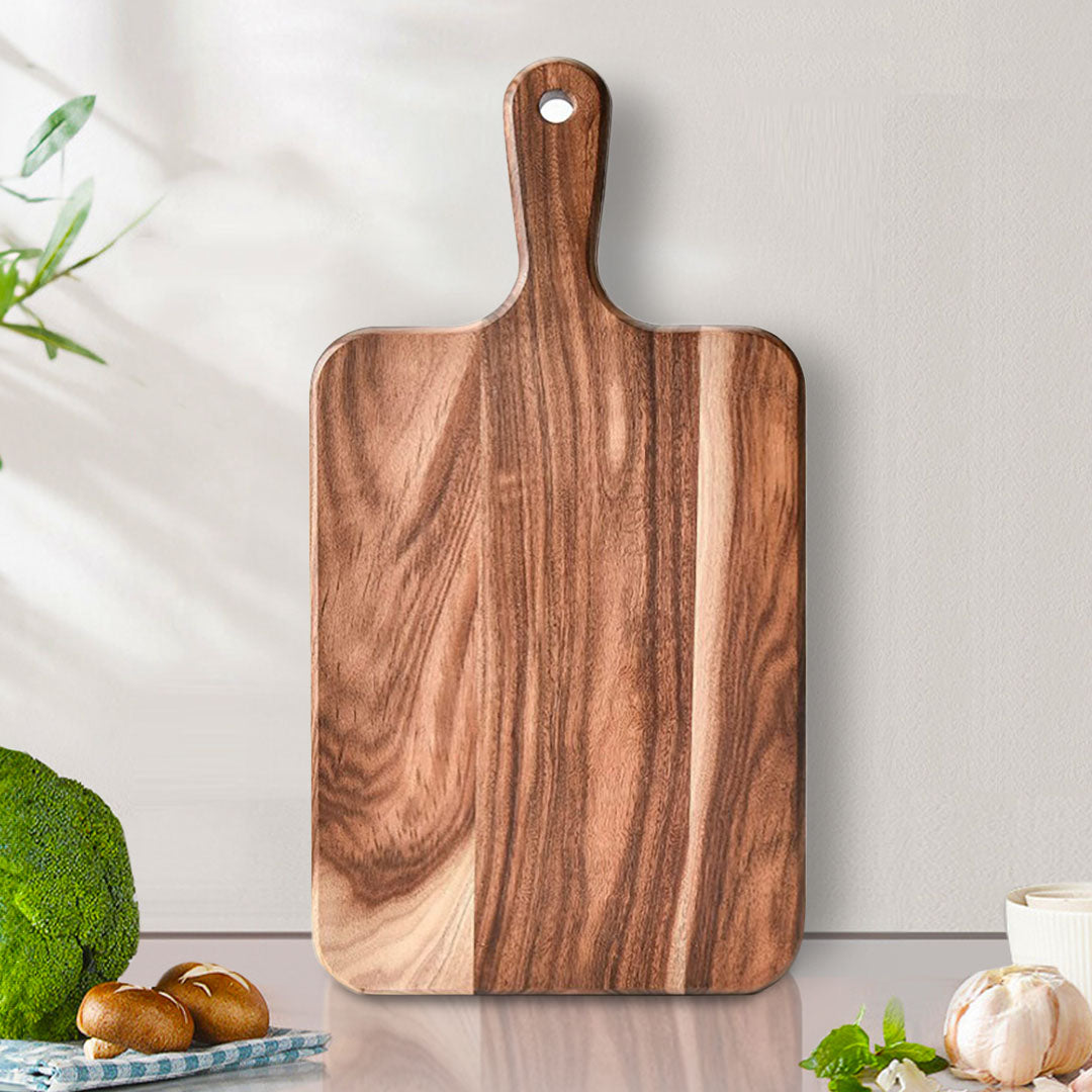 SOGA 32cm Rectangular Premium Wooden Acacia Cutting Board Paddle Kitchen