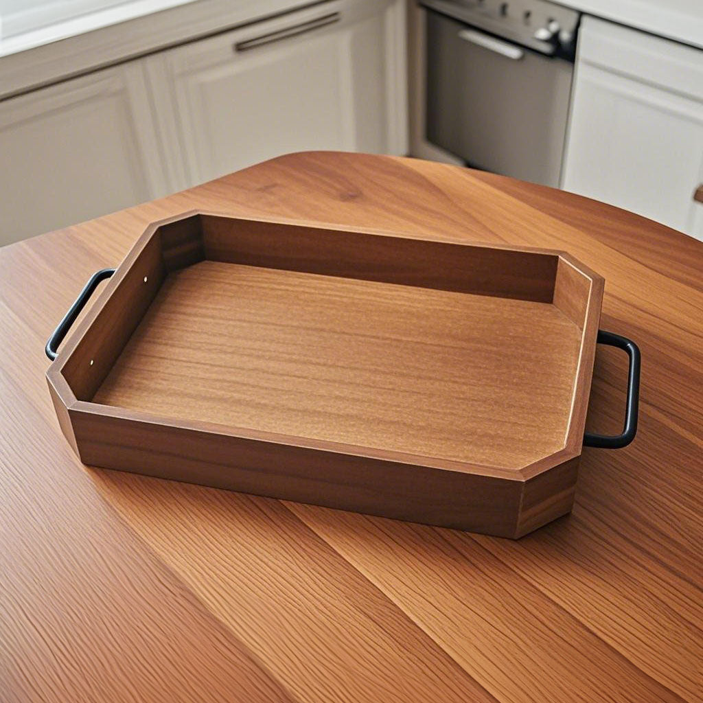 SOGA 39.1x25.4x5cm Paulownia Wood Serving Tray