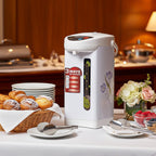 SOGA 4.2L White Plastic Exterior Electric Thermal Pot Dispenser with 3 Dispensing Modes