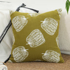 SOGA 2X 50cm Throw Pillow Green Autumn Harvest Pumpkin Print Home Decor