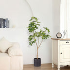 SOGA 4X 120cm Artificial Natural Green Schefflera Dwarf Umbrella Tree Fake Tropical Indoor Plant Home Office Decor