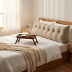 SOGA 180cm Beige Triangular Wedge Bed Pillow Headboard Backrest Bedside Tatami Cushion Home Decor