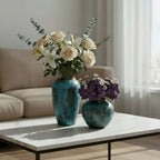 SOGA Home & Living Bundle – Light Blue Ceramic Flower Vases for Elegant Living Room Decor $ 161