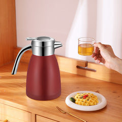 SOGA 2X 1.8L Stainless Steel Kettle Insulated Vacuum Flask Water Coffee Jug Thermal Red