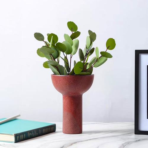 SOGA 15x19.5cm Ornament Brown Minimalist Nordic Versatile Ceramic Vase Modern for Home Decor