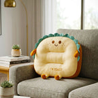 SOGA Smiley Face Toast Bread Cushion Stuffed Car Seat Plush Cartoon Back Support Pillow Home Decor