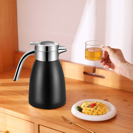 SOGA 1.8L Stainless Steel Kettle Insulated Vacuum Flask Water Coffee Jug Thermal Black