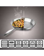 SOGA Stainless Steel Induction Fry Pan Set 20cm & 36cm