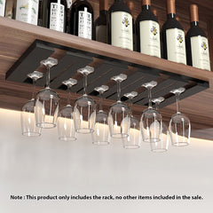 SOGA 54cm Wine Glass Holder Hanging Stemware Storage Organiser Kitchen Bar Restaurant Decoration