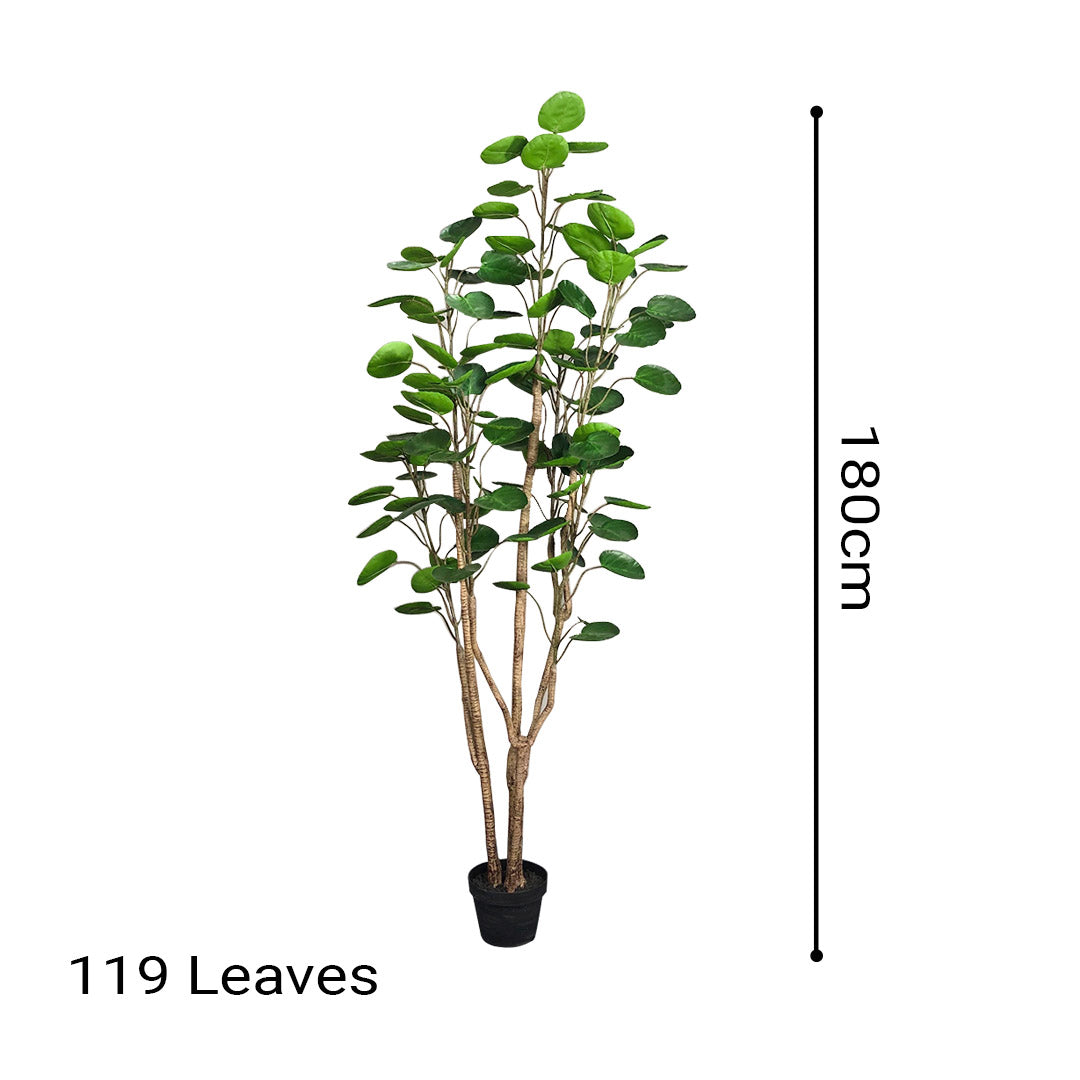 SOGA 4X 180cm Plastic Potted Polyscias Scutellaria Plant Home Garden Artificial Tree, Home Decor