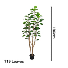 SOGA 4X 180cm Plastic Potted Polyscias Scutellaria Plant Home Garden Artificial Tree, Home Decor