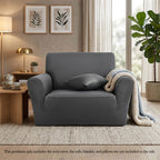 SOGA 1-Seater Grey Sofa Cover Couch Protector High Stretch Lounge Slipcover Home Decor