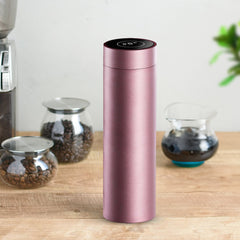 SOGA 2X 500ML Stainless Steel Smart LCD Thermometer Display Bottle Vacuum Flask Thermos Rose Gold