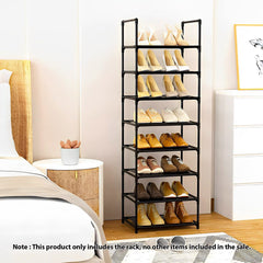 SOGA 8 Tier Shoe Storage Shelf Space-Saving Caddy Rack Organiser with Handle