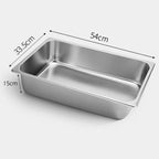 SOGA 4X Gastronorm GN Pan Full Size 1/1 GN Pan 15cm Deep Stainless Steel Tray