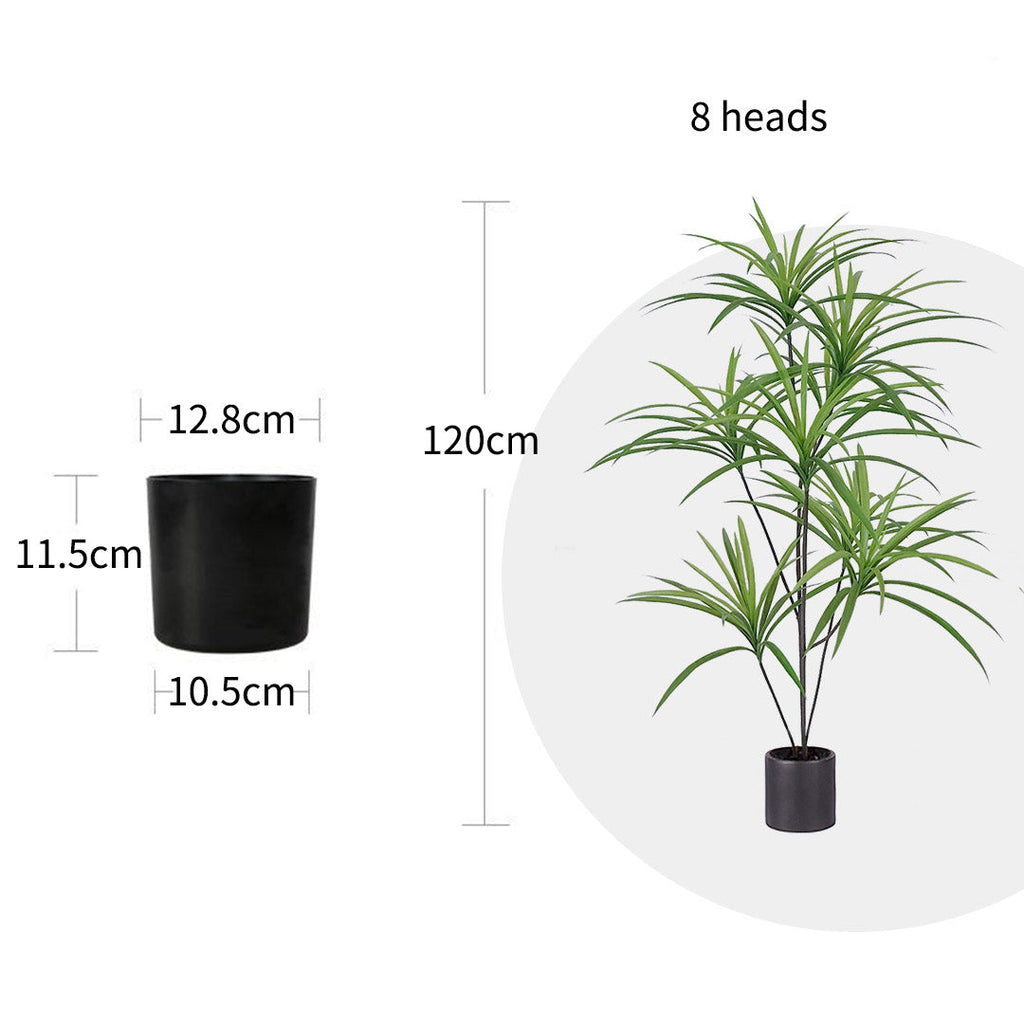 SOGA 4X 120cm Artificial Natural Green Dracaena Dragon Tree Fake Tropical Indoor Plant Home Office Decor