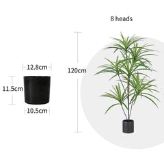 SOGA 4X 120cm Artificial Natural Green Dracaena Dragon Tree Fake Tropical Indoor Plant Home Office Decor