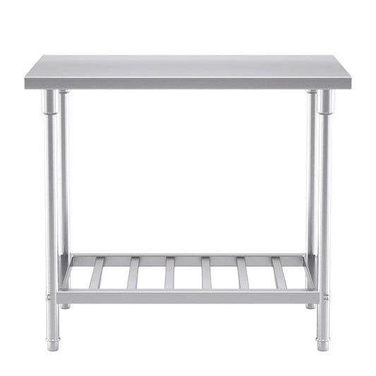 SOGA Commercial Catering Kitchen Stainless Steel Prep Work Bench Table 100*70*85cm