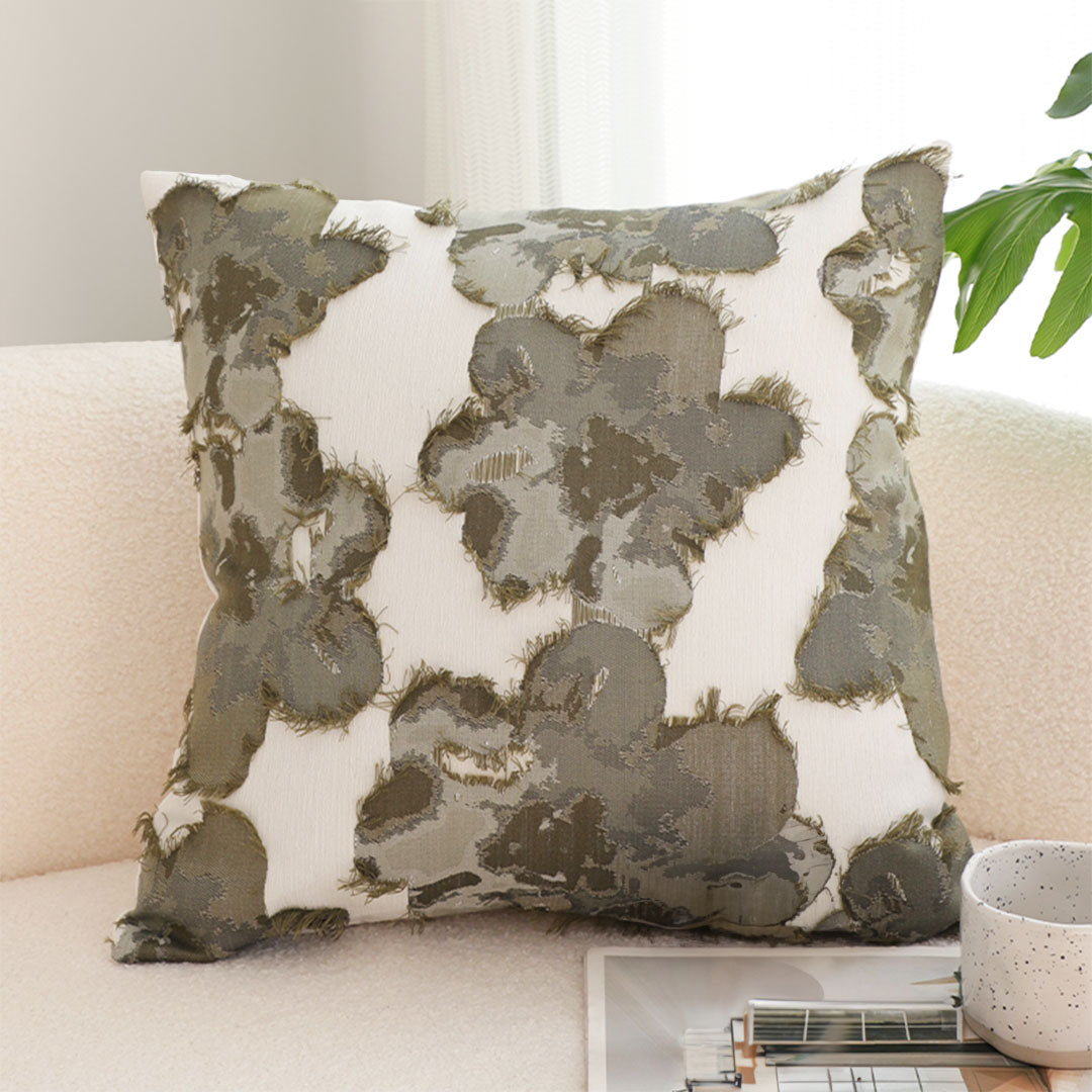 SOGA 2X 45cm Abstract Gray Floral Watercolor Print Contemporary Throw Pillow